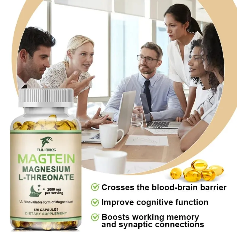Magtein Magnesium L-Threonate Supplement Clinically Studied to Boost Brain Magnesium Improve Memory Focus & Restful Sleep — image 4