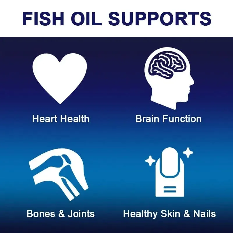 Omega 3 Fish Oil - Support Brain Nervous System Good for Cardiovascular & Skin Health Antioxidant — image 6