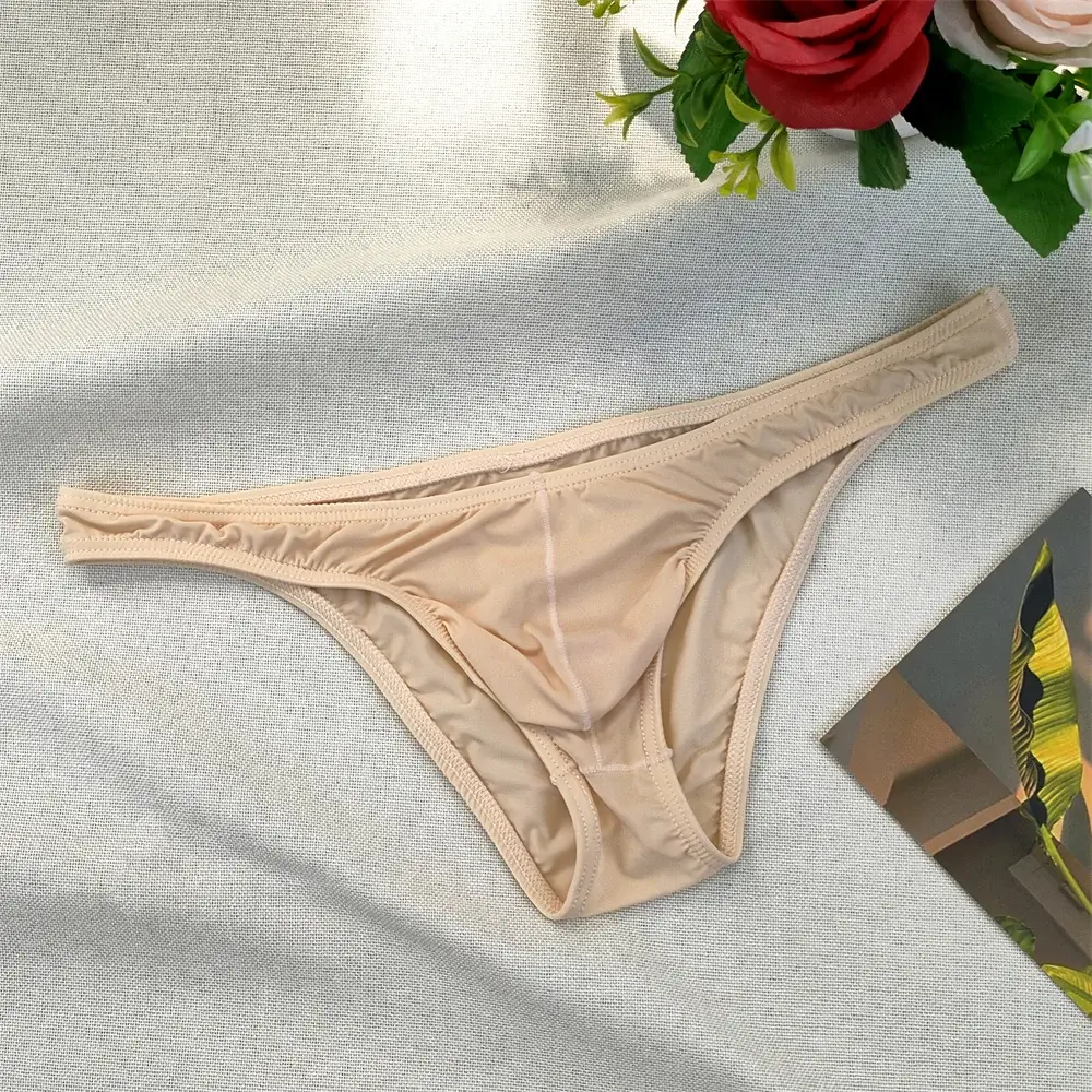 Seluar dalam Bikini Ketat Seksi Ketat Seluar Dalam Lutsinar Lelaki Sutera Ais Seluar Dalam Ultra Nipis Bersaiz Besar