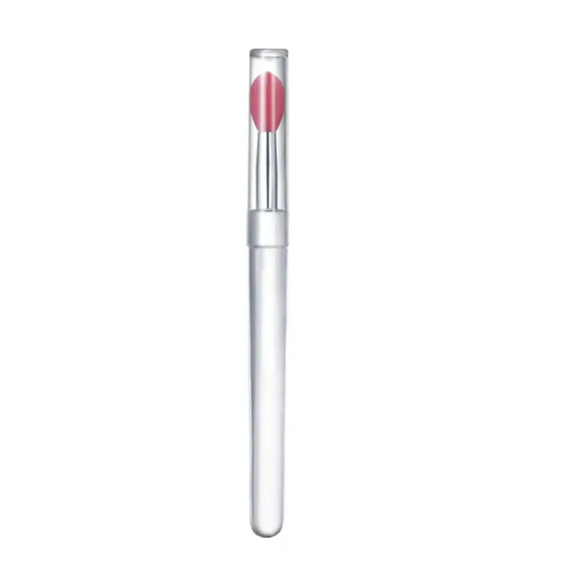 1PC Women Lip Brushes Transparent Crystal Handle Silicone Lip Brushes with Dust Cap Lip Gloss Makeup Applicator Cosmetic Tool — image 9