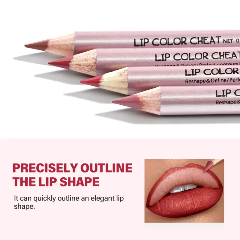 Slim Lip Liner Pen Nude Matte High Color Define Sexy Lips Precision Waterproof Long-lasting Girlfriend Gifts Lip Liner Pen