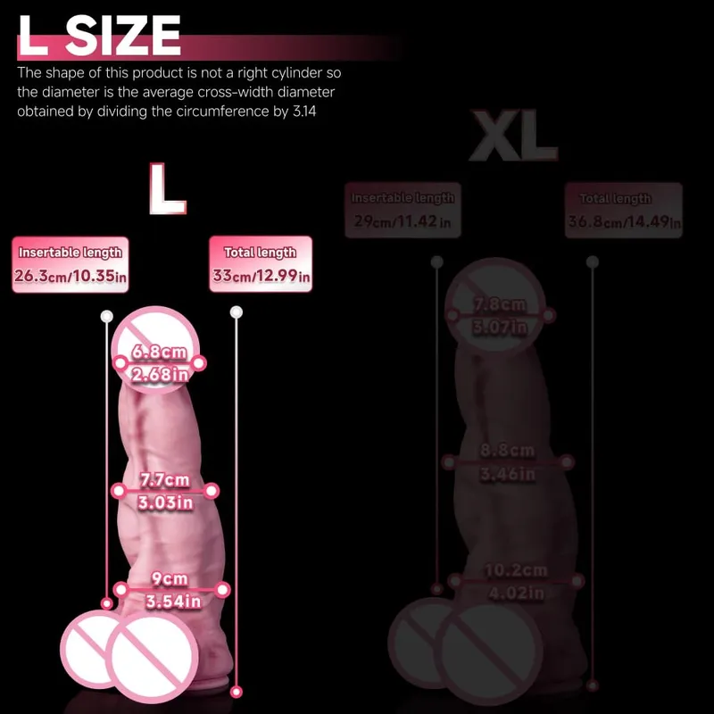 Oieffur Horse Dildo for Women Platinum Silicone Huge Dildo with Suction Cup Massage Anal Vaginal Big Penis Sex Toys for Adult