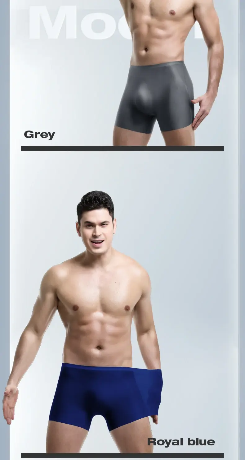 Men's Underwear Men's 3D Stamping Ice Silk Boxers Seamless Thin Boxers Lengthened Sports Summer Short Shorts Head 3256808314323130