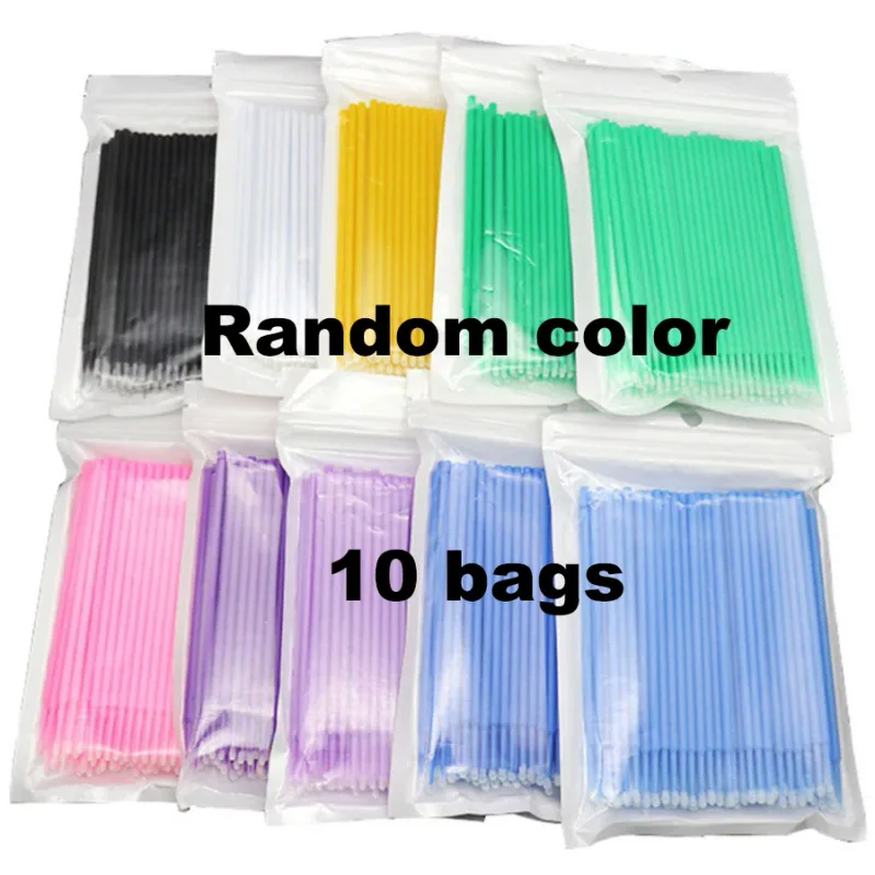 100-1000Pcs Disposable Micro Brush Mascara Wands Applicator Lash Removing Swab Microbrush Eyelash Extension Makeup Brushes Tools