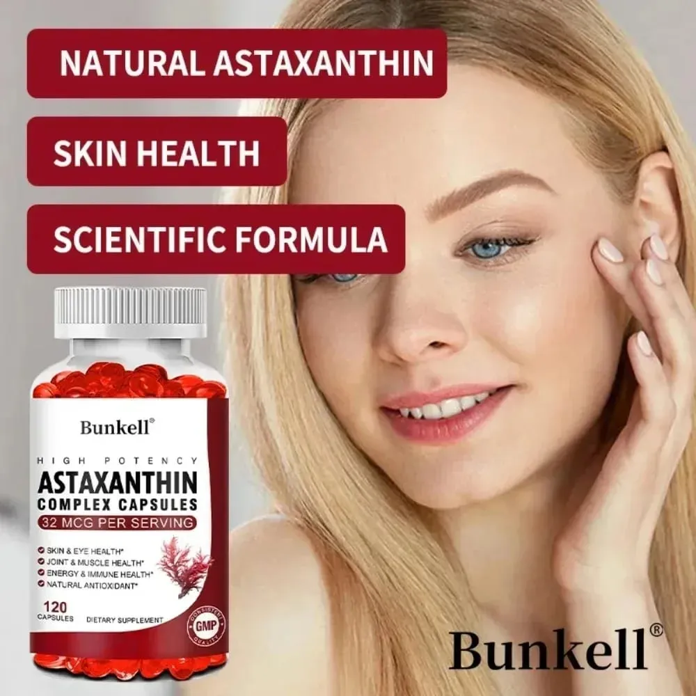 Antarctic Krill Oil 120mg Astaxanthin 32mcg Capsules(EPA DHA) Support Joint and Skin Immunity Cardiovascular Health