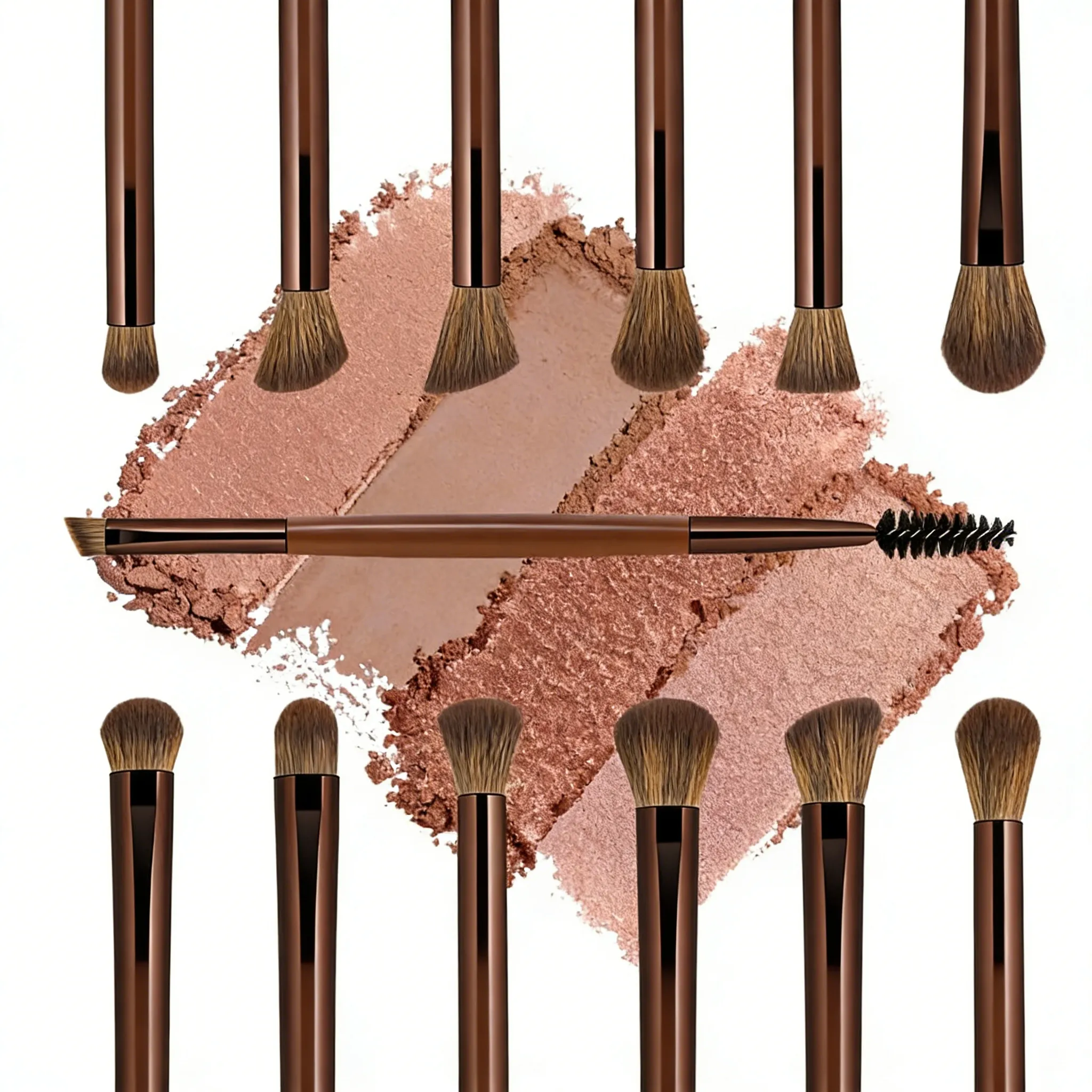 13 Pcs Makeup Brushes with Bag Multi-functional Eye Makeup Brush Set Professional Blending Eyeshadow Concealer Eyebrows Eyeline