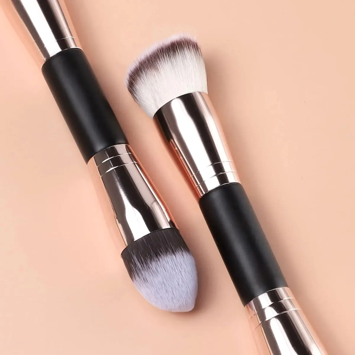 Foundation Makeup Brush Double Ended Makeup Brushes For Blending Liquid Powder Concealer Cream Cosmetics Blush Brush