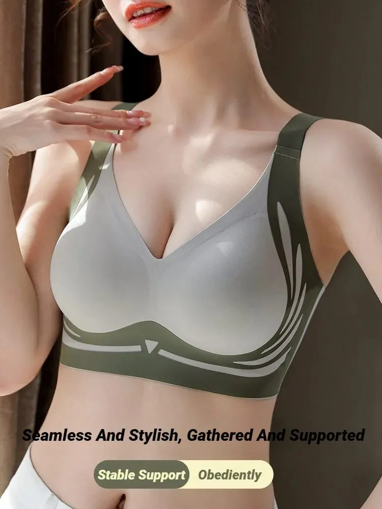 Kvinder Push Up BH'er Sømløst Komfortabelt Englevinger Sæt Trendy Blødt åndbart Undertøj Kvinde No Wire Lingeri Plus Size
