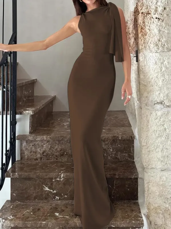 Hugcitar ファッションソリッド O ネックノースリーブパッチワークセクシーなボディコンマキシウエディングドレス夏の女性の服パーティーフェスティバルクラブ Y2K — image 10
