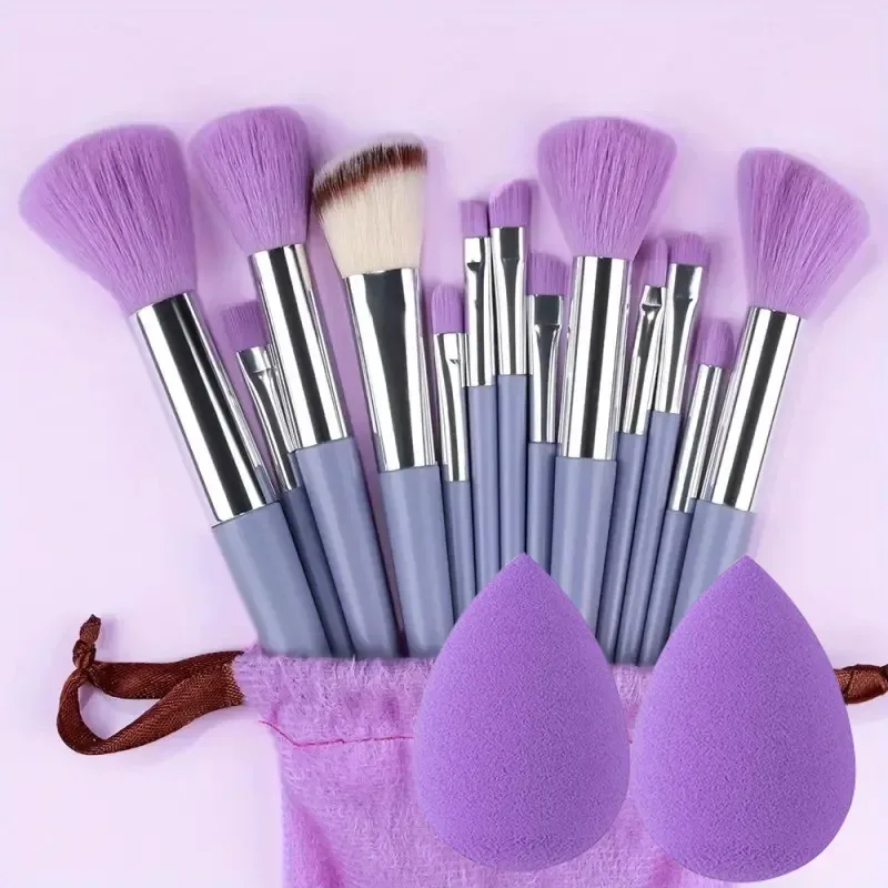 13Pcs Soft Fluffy Makeup Brushes Set for Cosmetics Foundation Blush Powder Eyeshadow Kabuki Blending with Makeup Sponge Egg — image 18