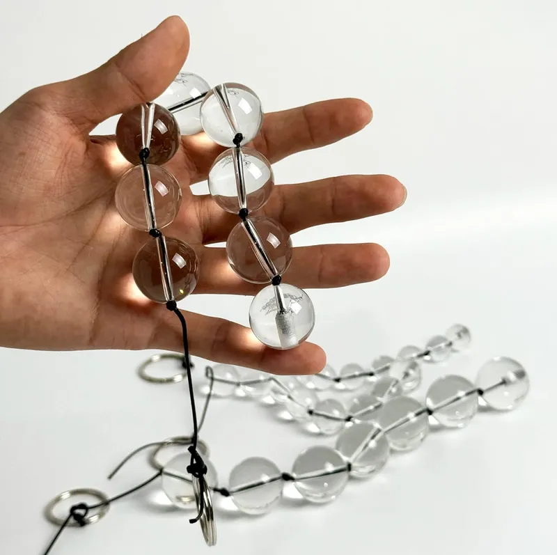 New Glass Anal Trainer Toy with Ring Vagina Plug Butt Plug Anal Beads Prostate Massager - Sex Toys for Anal — image 9