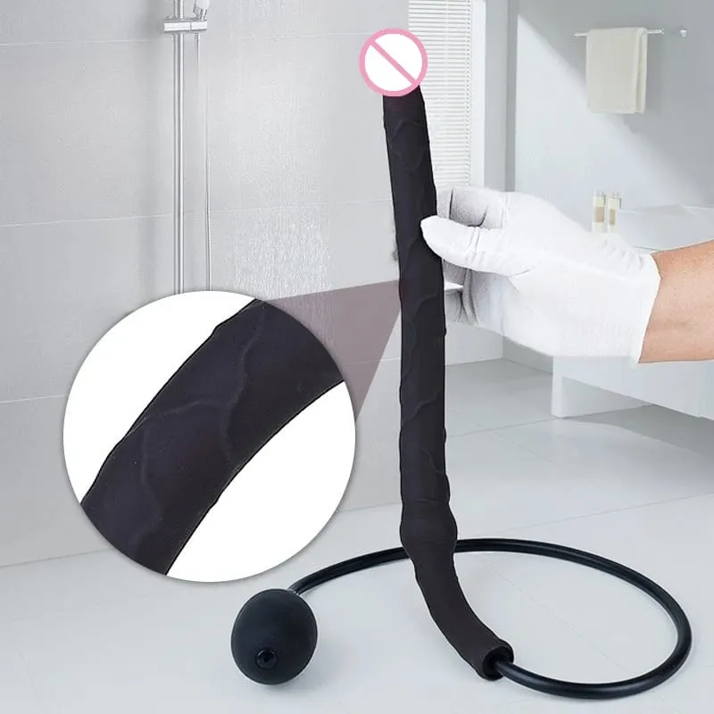 Neue Super Lange Aufblasbare Expansion Dildo Butt Plug Tiefe Penetration Prostata Massage Big Dick Plug Anal Sex Spielzeug Für Männer frauen