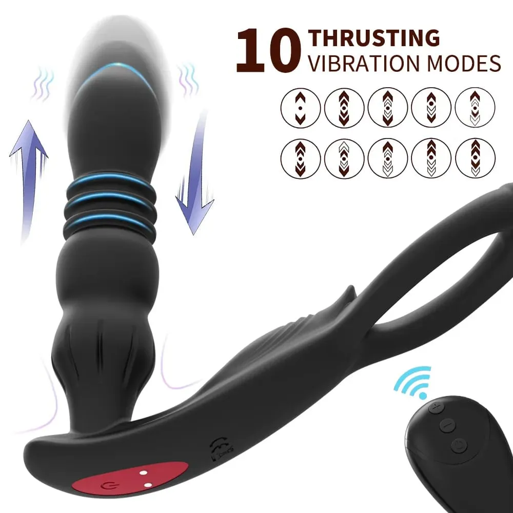 Male Thrusting Prostate Massager APP Wireless Remote Butt Plug Anal Vibrator Sex Toys for Gay Couples Prostate Stimulator — image 2