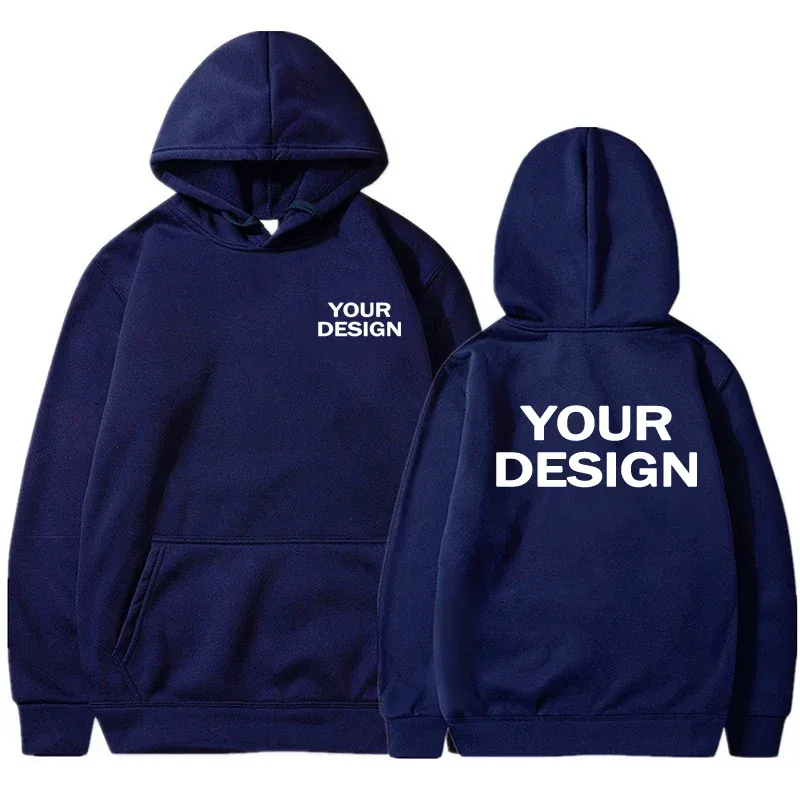 Niestandardowe nadruki Męskie damskie bluzy Luźna odzież na co dzień Bluzy w jednolitym kolorze Z długim rękawem Z kapturem Osobowość Streetwear Bluzy