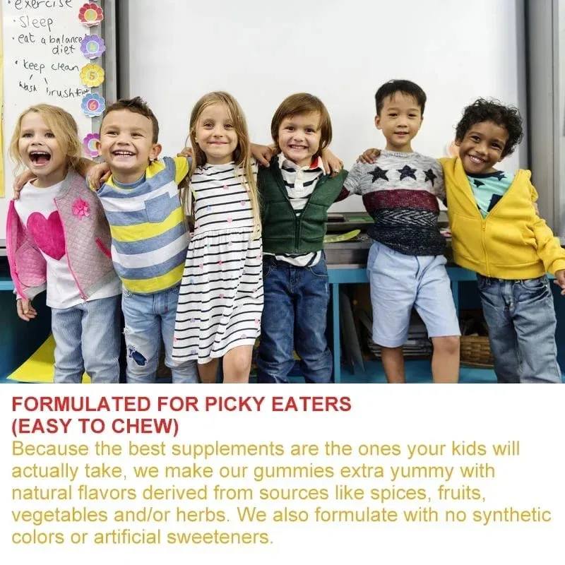 Kids Multivitamins Gummies - Promote Brain Development Enhance Immunity Increase Energy Maintain Vitality and Health