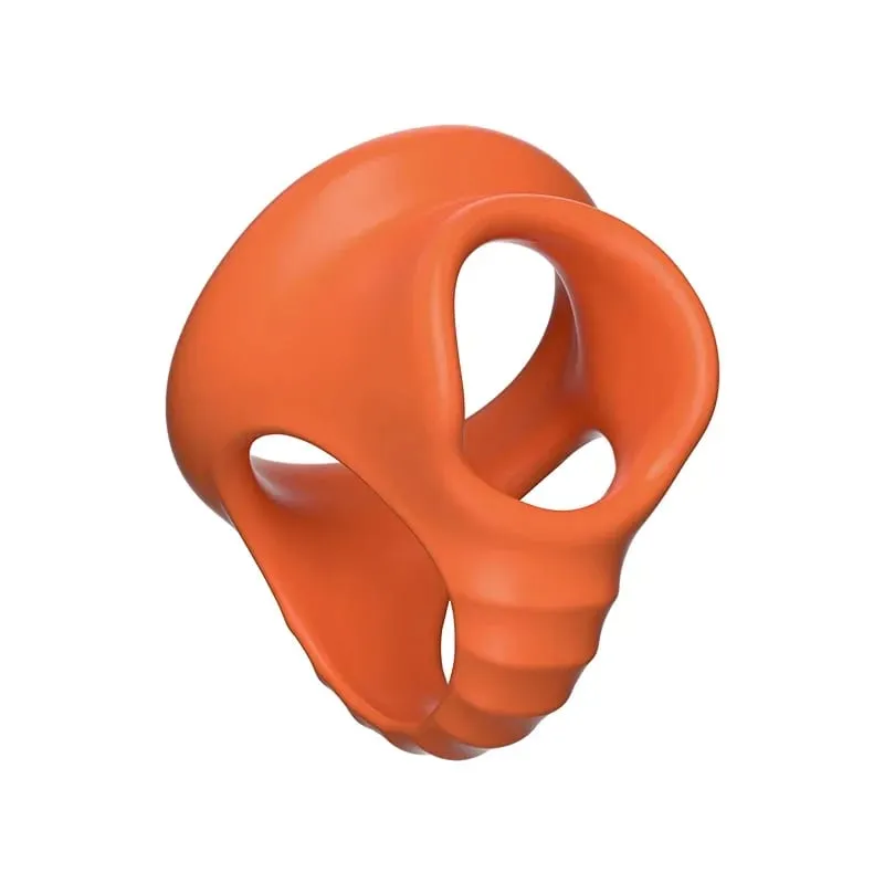 Soft Penis Ring Reusable Delay Ejaculation Lasting Scrotum Lock Ring Ball Scrotum Stretcher Triple Testicle Lock BDSM Sex Toys