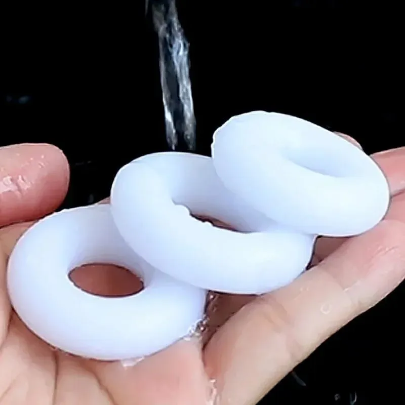 3 PCS/Set Soft Cock Rings Penis Lasting Erection Male Delay Ejaculation Testis Scrotum Restraint Adult Sex Toys for Men Reusable — image 2
