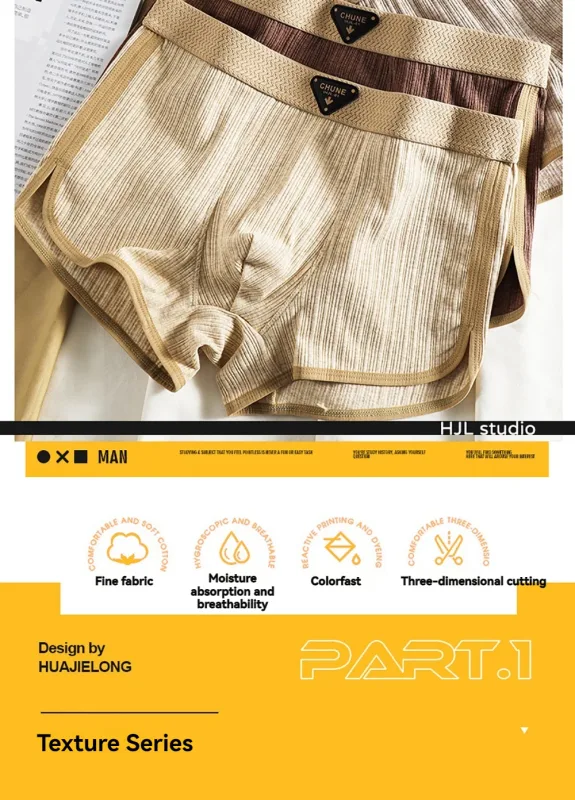 3 unidades/pacote 100% algodão sólido listrado calcinha masculina para 40-100kg malha respirável virilha cuecas boxers de cintura alta elástica