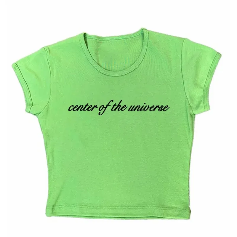 Y2k Crop Top Harajuku Women Letter Print T-Shirts Slim Retro Fashion Camis Grunge Vintage Tee Streetwear Aesthetic Clothing Sexy