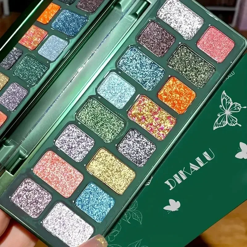16 Color Eyeshadow Palette Series- Matte Shimmer Nude & Glitter Tones Professional Long Lasting Eye Makeup for Party Daily Use