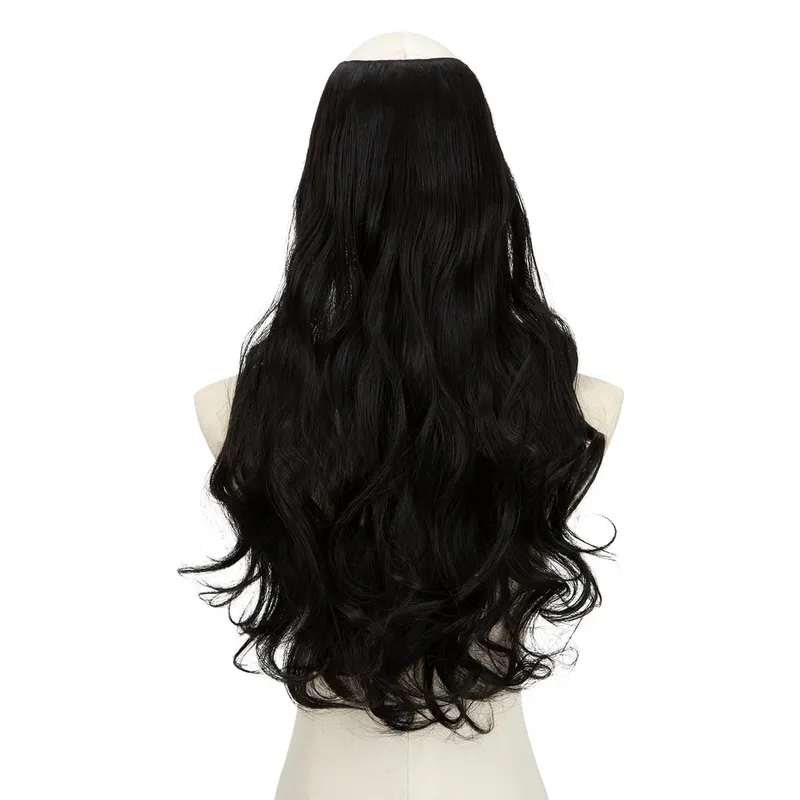 U-Part Synthetic Clip In Hair Extension Long Thick Curly Natural Blonde Flase Hair Hairpieces For Women Heat Resistant — image 14