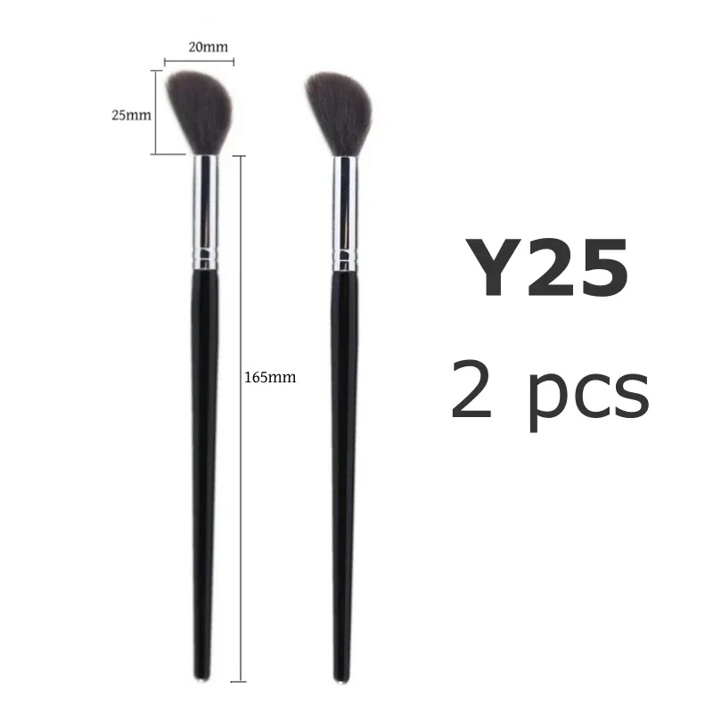 Angled Highlighter Brushes Face Shadow Blending Natural Goat Hair Powder Blusher Makeup Brush Tools