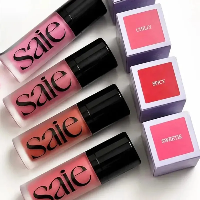 Makeup Brand Saie Liquid Powder Blusher Easy To Color Liquid High Gloss Gel Face Contour Antique Copper Paste Portable Cosmetics