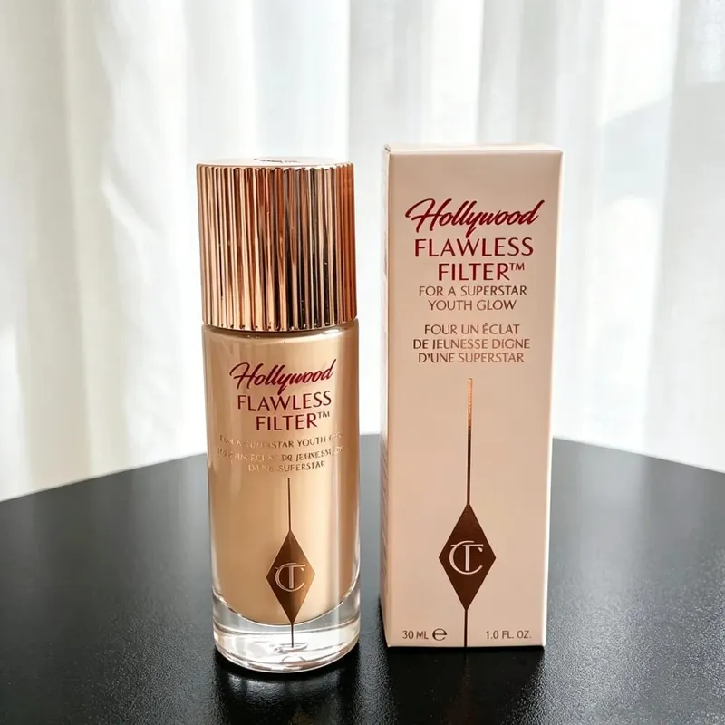Charlotte Tilbury Matte Setting Pressed Powder 4 Colors Liquid Foundation Hollywood flawless filter CT Makeup Bag Gift Cosmetics