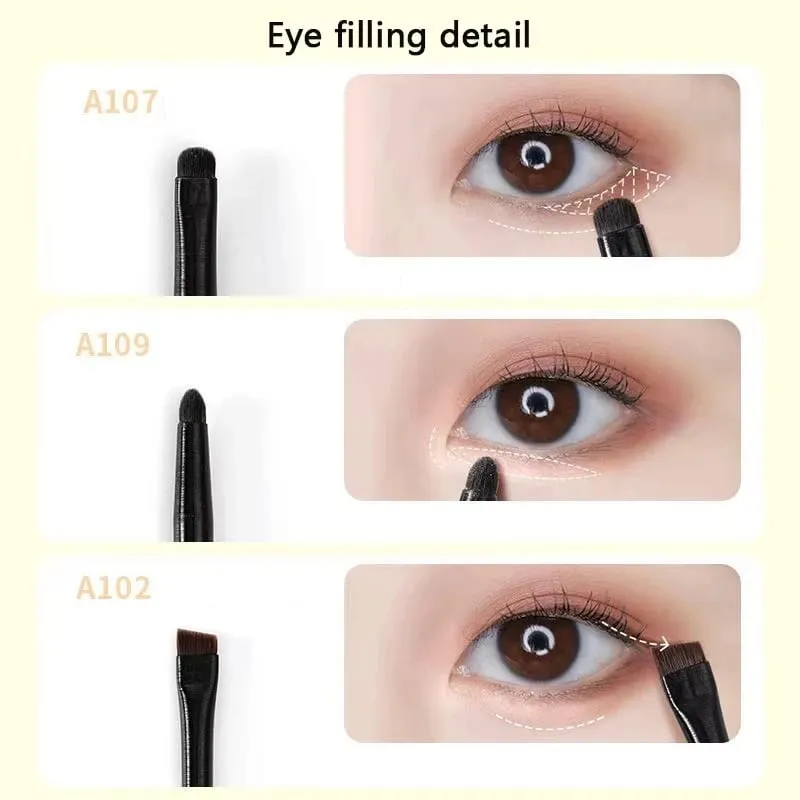 6-teiliges Augen-Make-up-Pinsel-Set, professioneller weicher Lidschatten-Eyeliner-Augenbrauenpinsel für Frauen, Anfänger, Konturierung, kosmetische Werkzeuge