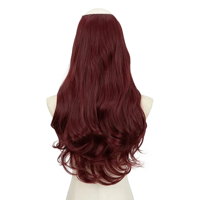 U-Part Synthetic Clip In Hair Extension Long Thick Curly Natural Blonde Flase Hair Hairpieces For Women Heat Resistant — image 28