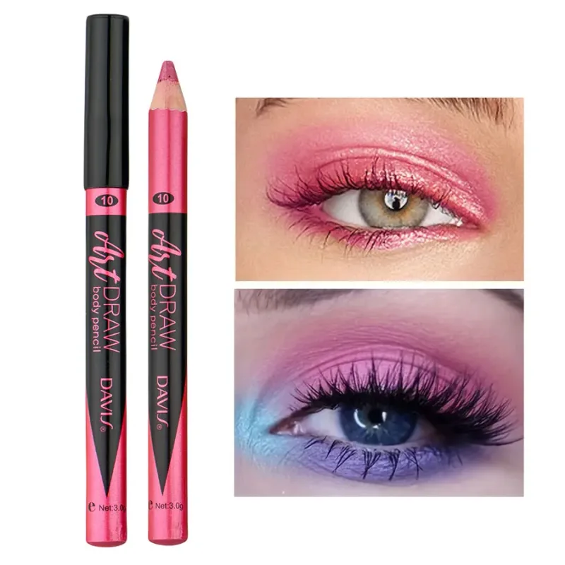 Caneta delineadora labial 15 cores, preto, azul, multicolorido, metálico, glitter perolado, acabamento fosco, estilo punk esfumaçado, caneta de maquiagem para os olhos — image 17