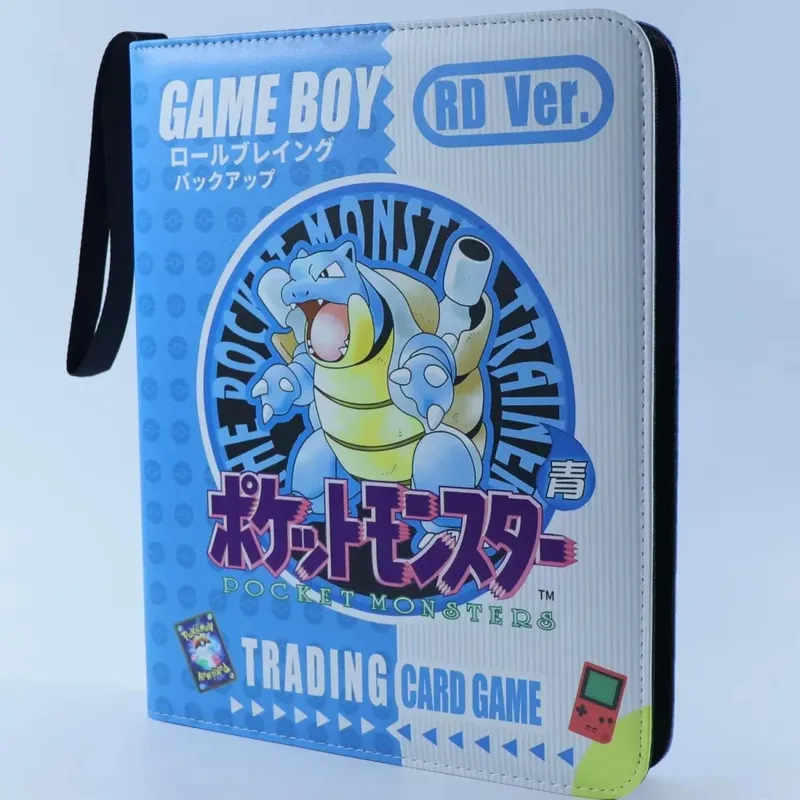 New Gb Card Album Cartoon Anime Battle Card Booklet Zipper Binder Card Holder Card Cas Vmax Game Card Collection Toys Gifts