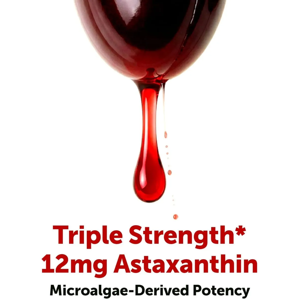 Astaxanthin 12mg Antioxidant Supplement Softgels for Women Men Premium Triple Strength Formula | Non-GMO Gluten Free No Soy