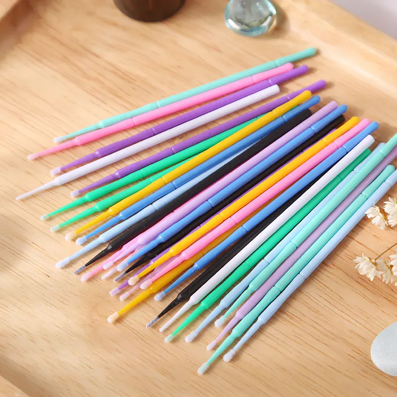 100-1000Pcs Disposable Micro Brush Mascara Wands Applicator Lash Removing Swab Microbrush Eyelash Extension Makeup Brushes Tools