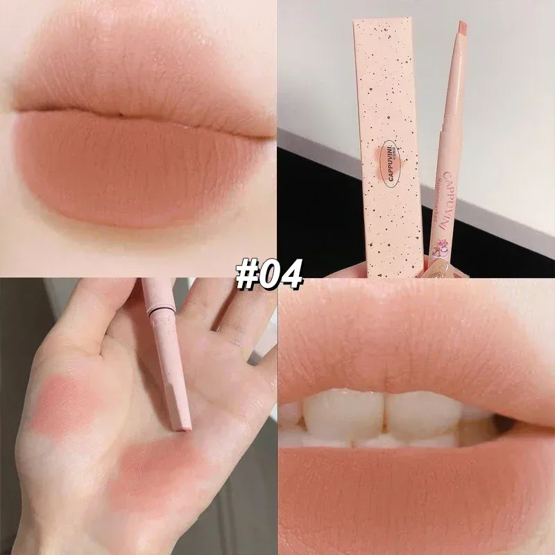 Velvet Matte Nude Pink Lipstick Pencil Outline Lip Lipliner Crayon Waterproof Long-lasting Color Lip Liner Smooth Natural Makeup