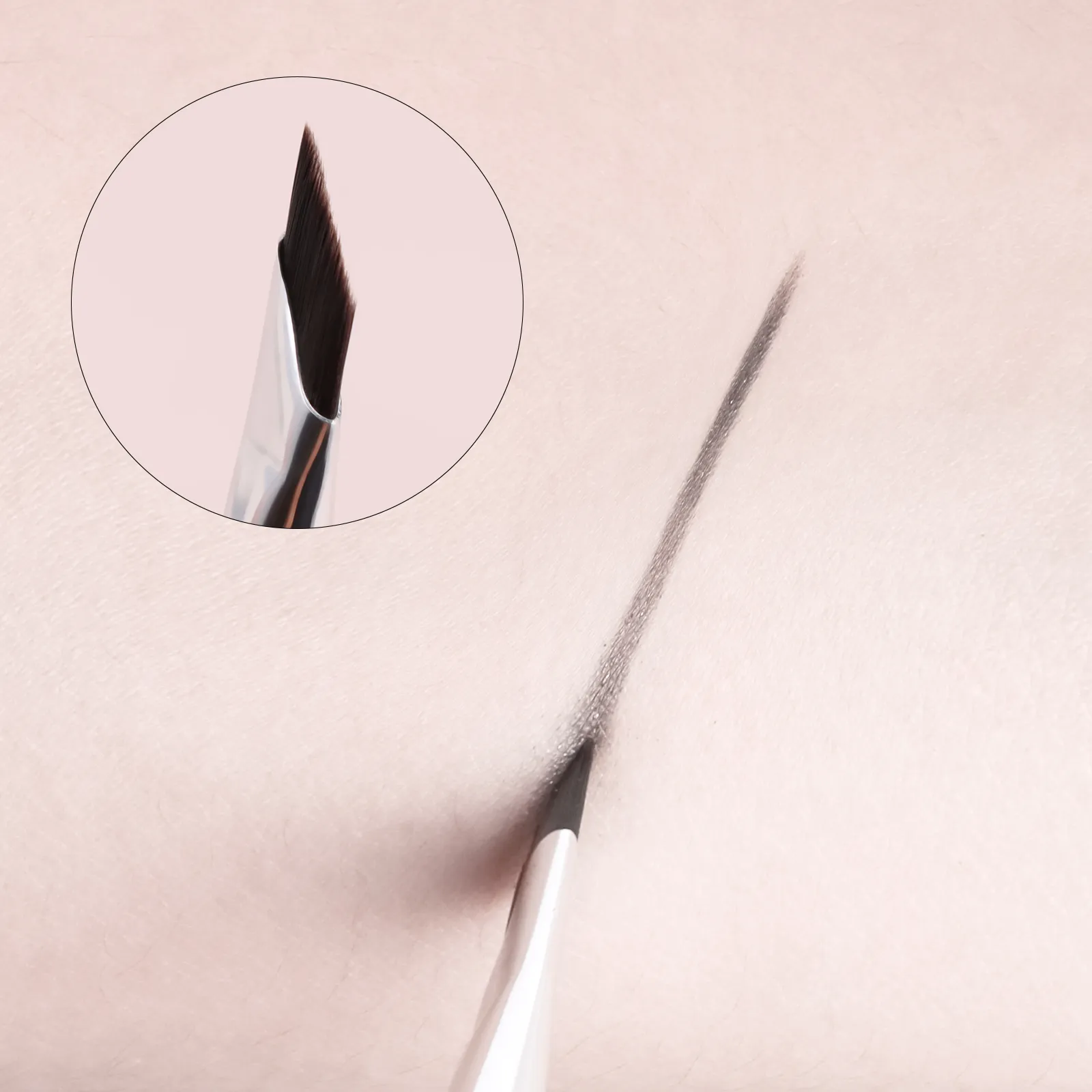 4Pcs Ultra Thin Angled Eyebrow Brushes Set Fine Precise Brow Brush for Eyebrow Powder Gel Liner Eye Makeup Tools