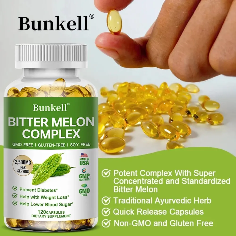 Organic Bitter Melon Extract Capsules - Supports Weight Management and Blood Sugar Balance Detoxification Skin Beauty — image 4