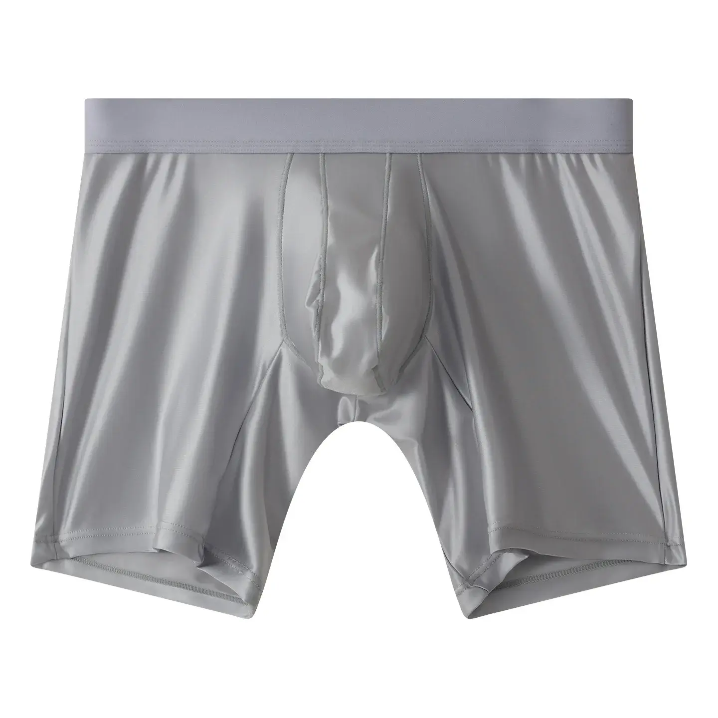 Boxer intimi da uomo Mutandine con marsupio solido per uomo Pantaloncini boxer con gamba estesa Homme Mutande sportive a vita media Uomo M-XXL