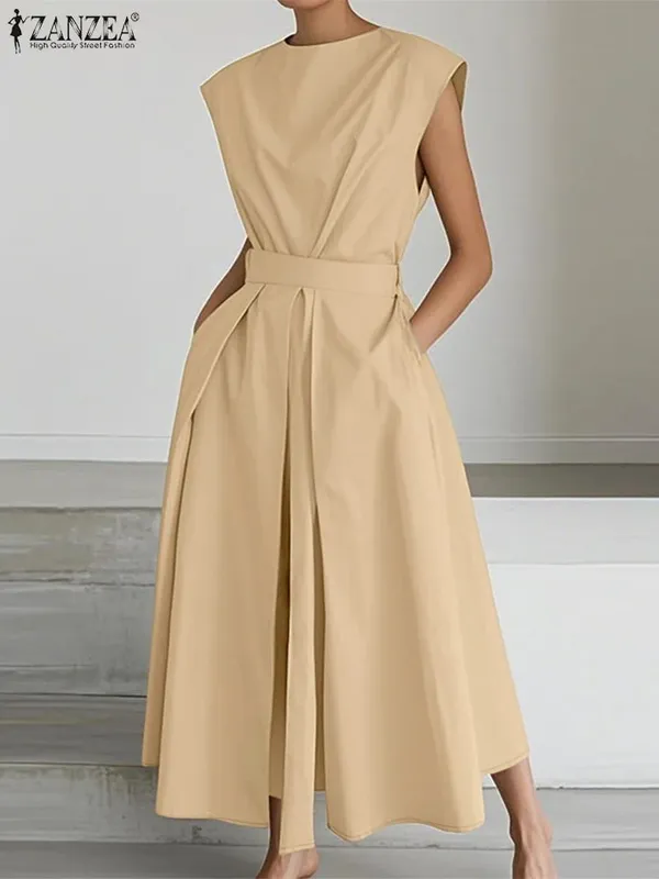 Elegant Chic Women Long Dresses Casual Short Sleeve Collared High Waisted Casual & Day Shirt Dress Solid Color S-3XL