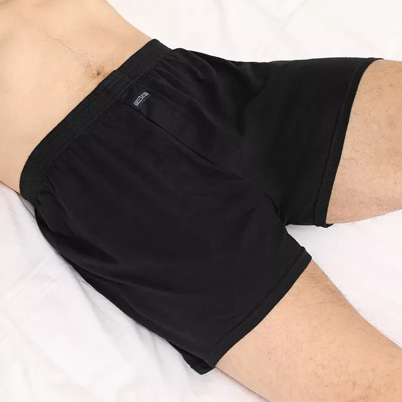 Boxer masculino pantie lote underpant solto grande curto algodão plus size roupa interior para homem boxer briefs sólido médio masculino boxer