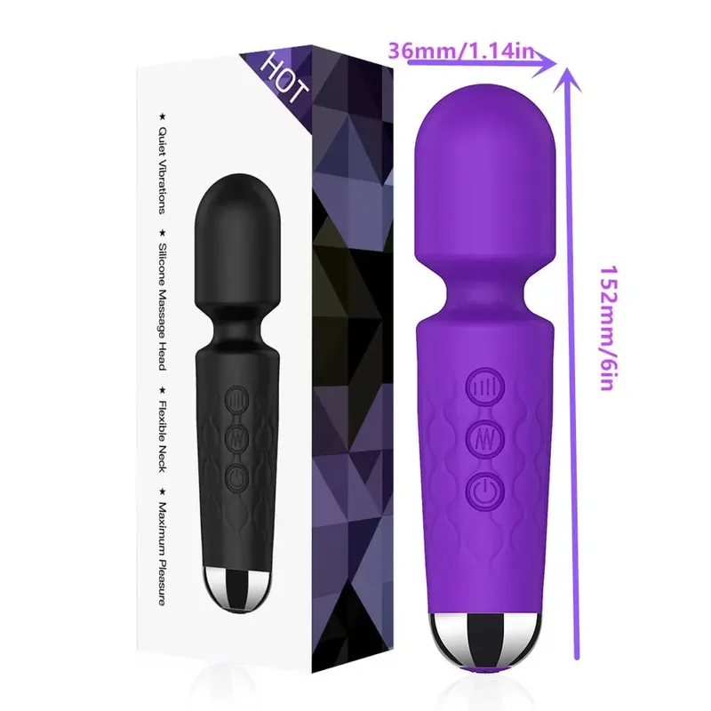 Powerful Clitoris Stimulation Adult Personal Silicone Sex Toy Magic Av Wand Massager Dildo Masturbator Vibrator For Women Female