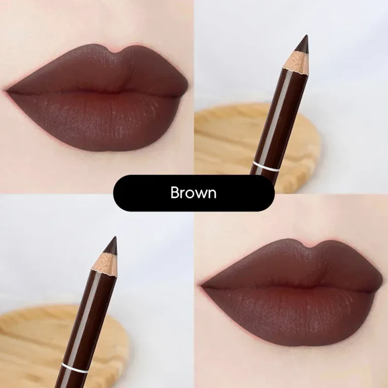 Waterproof Lip Liner Matte Nuede Red Long Lasting Makeup Pens Non-stick Cup Lipstick Women Party Makeup Lip Cosmetics