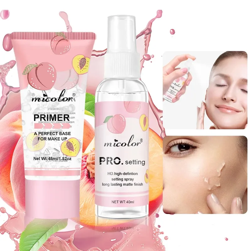 Makeup Set Of Makeup Primer + Setting Spray Invisible Pore Color Rendering Hold Makeup For Base Makeup And Makeup Finishing