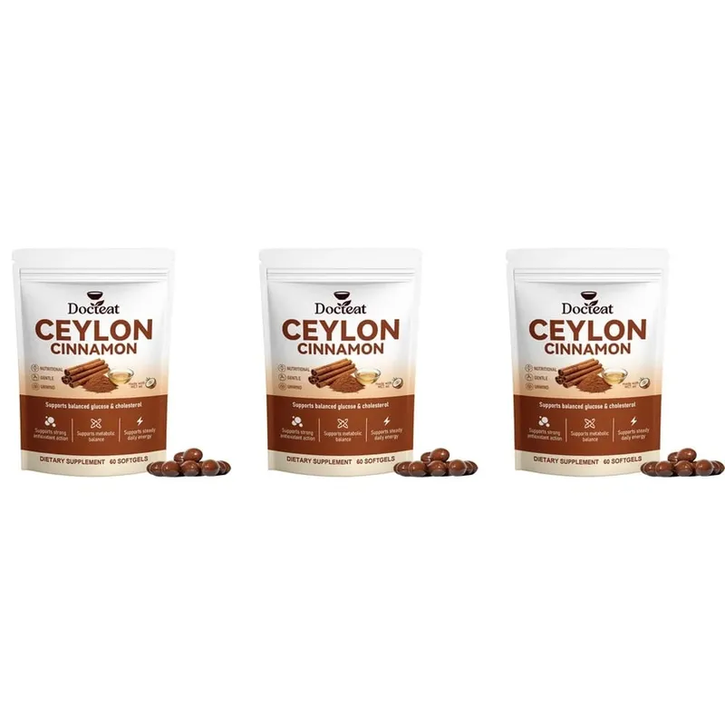 Ceylon Cinnamon Softgels dengan Vitamin B6 MCT Oil Menyokong Seimbang Glukosa dan Kolesterol Tenaga Imbangan Metabolik 60 Softgels — image 9