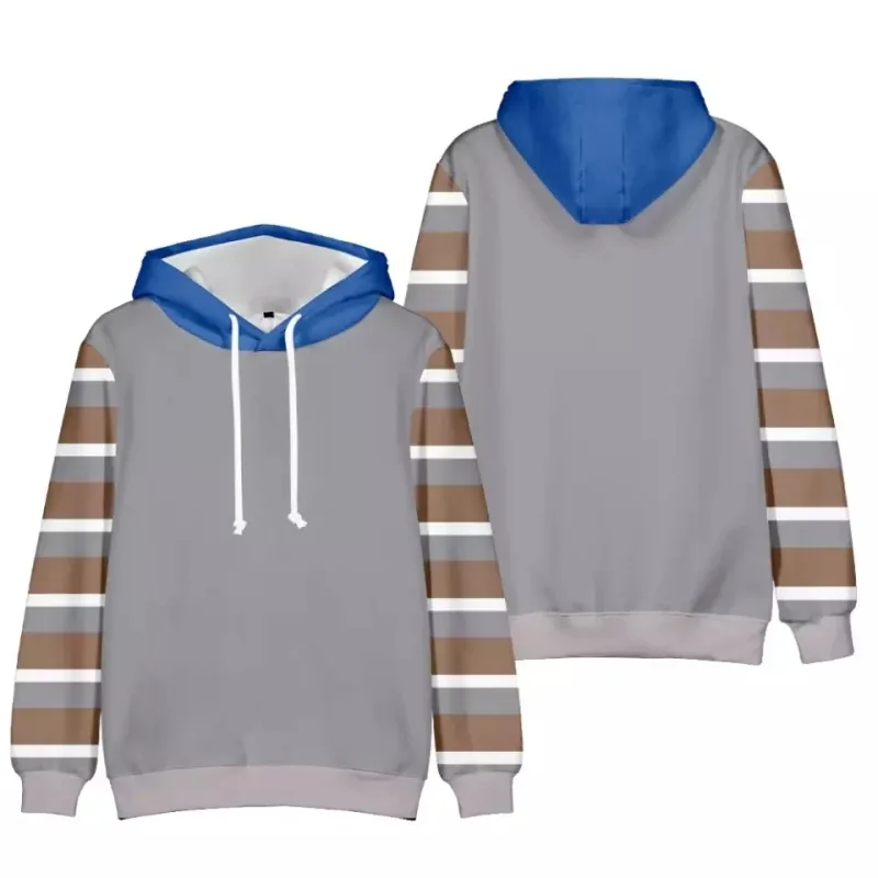 2024 moda impressa listrado padrão pulôver masculino casual simples oversized solto hoodie rua design harajuku moletom masculino