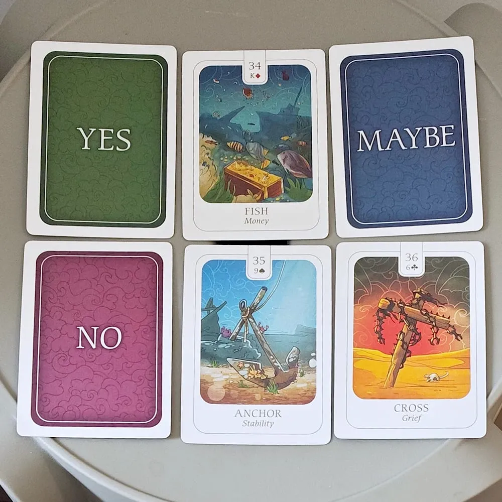 Simplicity Lenormand Deck 41 Pcs Beautifully Illustrated Cards with Meaningful Symbolism with Yes No Maybe Cards 9*6cm