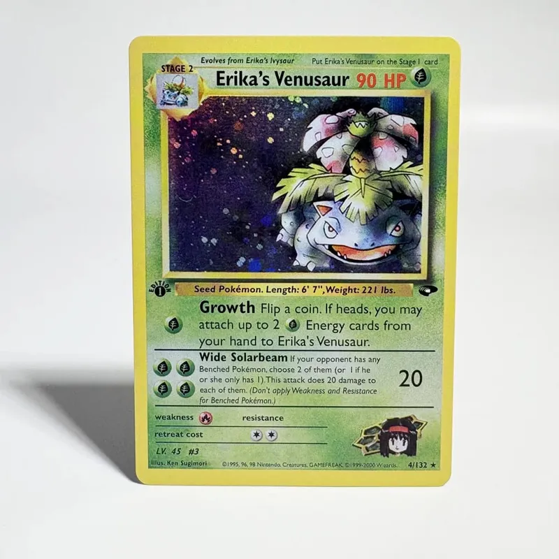 Pokémon Cards 1996 Basic Edition Flash Card Charizard Gengar Blastoise Feraligatr Gengar Trading Card Proxy Collection Card