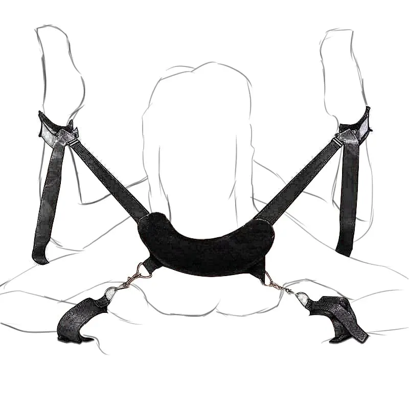 ไม่มีเครื่องสั่นเร้าอารมณ์ทาสของเล่นทางเพศสำหรับผู้หญิงคู่BDSMทาสชุดขาเปิดพันธนาการคอกุญแจมือข้อเท้าข้อมือสายรัดร้าน — image 8