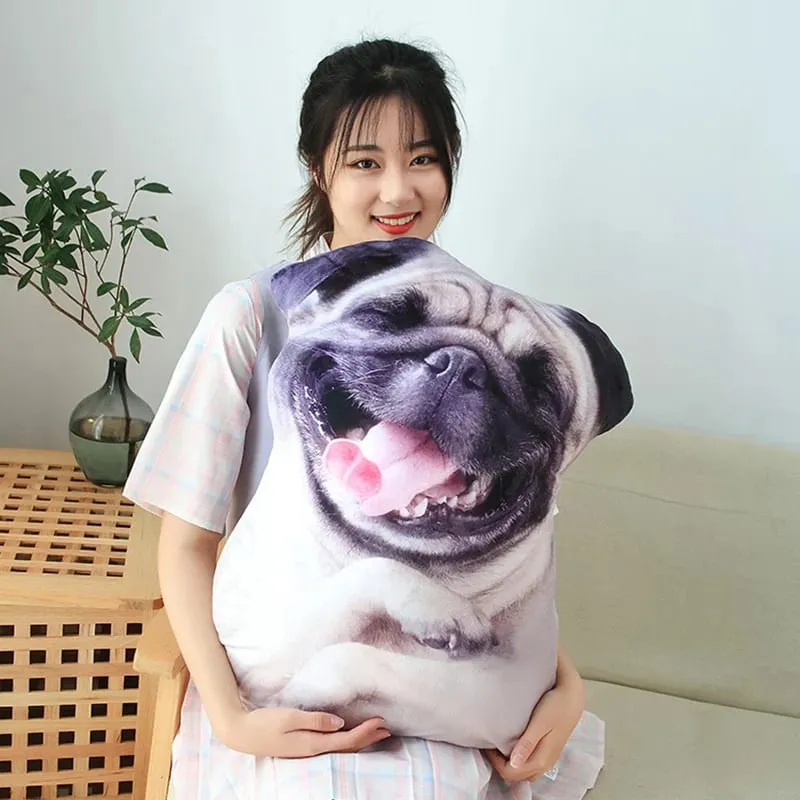 18 Kinds Dog Cat Animal Plush Pillow Both Sides Printing Stuffed Pug Corgi Hound Shar Pei Throw Pillow Sofa Home Decor Men Gift — image 6