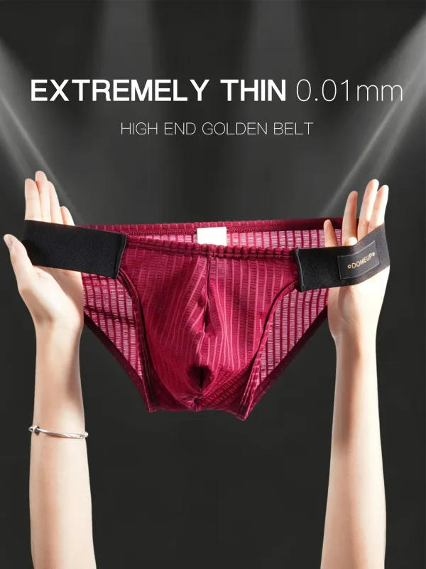 New Men's Silky Mercerized Briefs Quick‑Dry Breathable Lightweight Premium Texture Gym Workout Sports Male Underpants